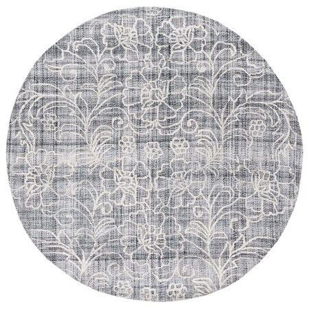 Safavieh 6 x 6 ft. Marbella Hand Tufted Round Area Rug, Dark Grey & Ivory MRB323H-6R